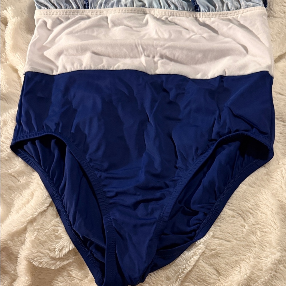 Blue Floral Swimsuit - Picture 4 of 6